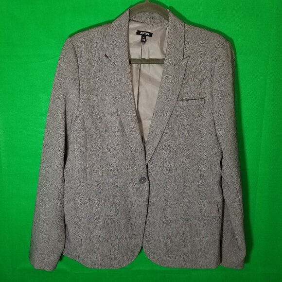 Apt 9 Women’s Blazer Size 16 Gray Jacket Career Workwear Business Wedding - Picture 1 of 5
